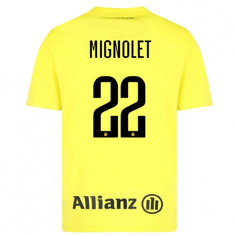 Danxen Donna Simon Mignolet #22 Maglia Gara Portiere Giallo Nero 2025/26 Maglietta