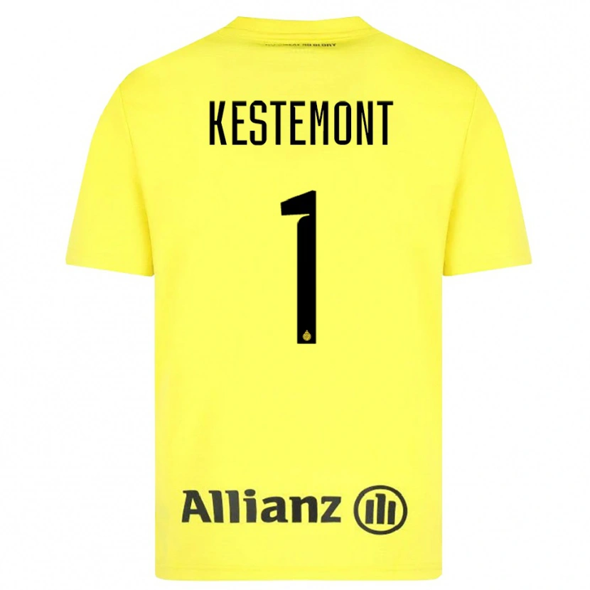 Danxen Donna Thibeau Kestemont #1 Maglia Gara Portiere Giallo Nero 2025/26 Maglietta