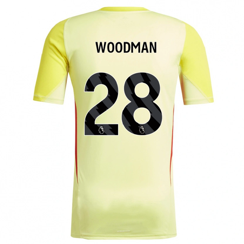 Danxen Donna Freddie Woodman #28 Maglia Gara Portiere Giallo Rosso 2025/26 Maglietta