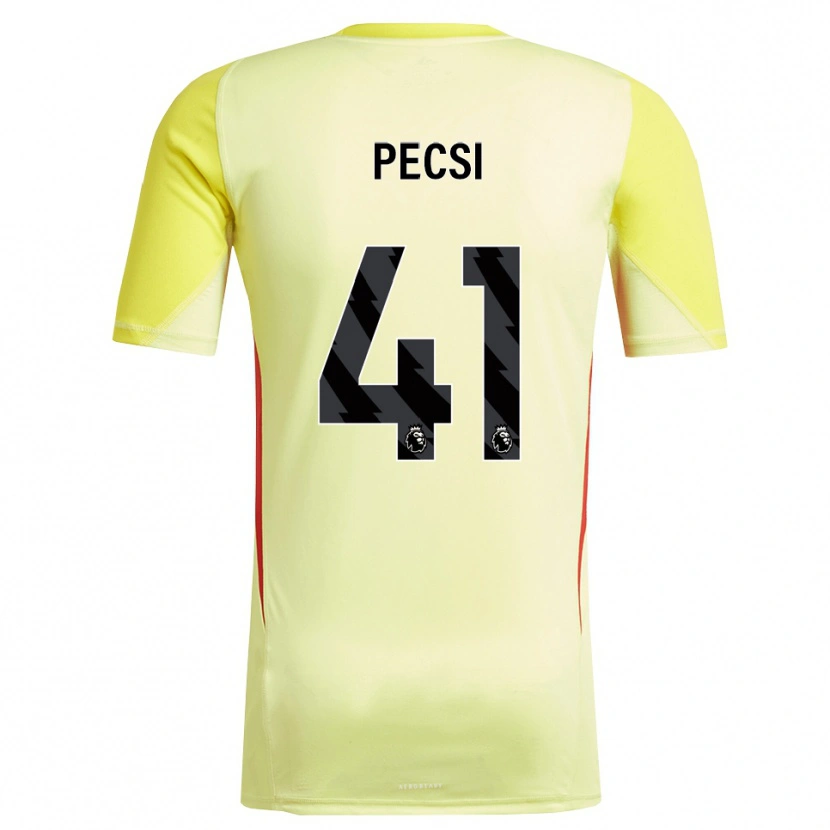 Danxen Donna Ármin Pécsi #41 Maglia Gara Portiere Giallo Rosso 2025/26 Maglietta
