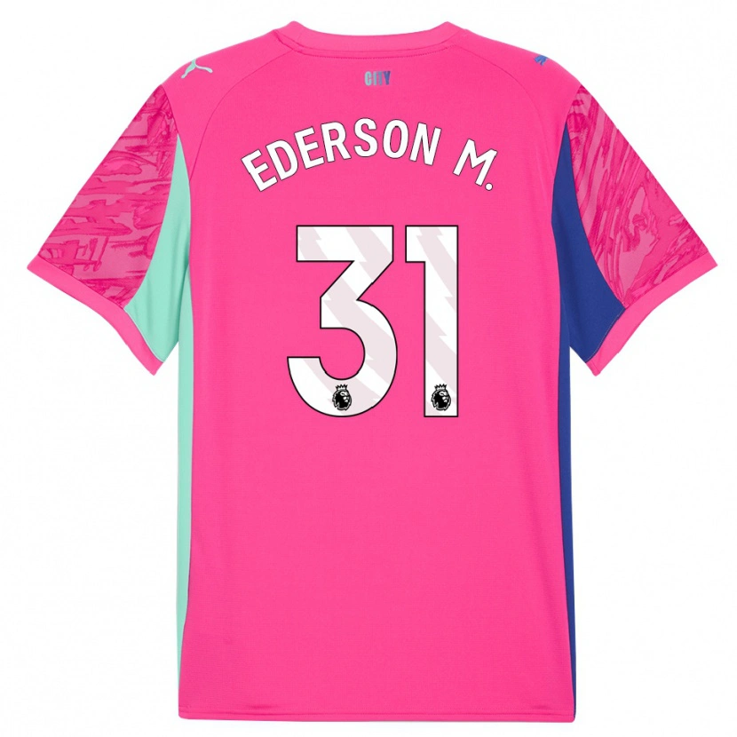 Danxen Donna Ederson #31 Maglia Gara Portiere Rosa Chiaro 2025/26 Maglietta
