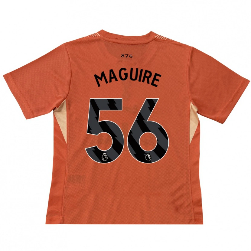 Danxen Donna Aaron Maguire #56 Maglia Gara Portiere Arancio Nero 2025/26 Maglietta