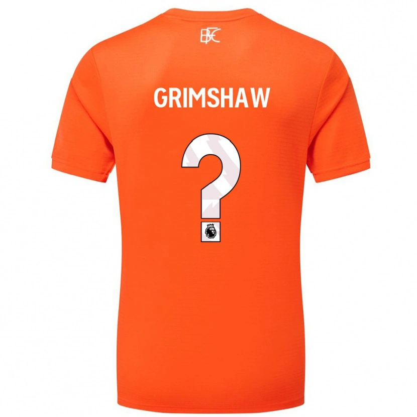Danxen Donna Harry Grimshaw #0 Maglia Gara Portiere Arancio Bianco 2025/26 Maglietta