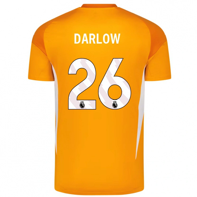 Danxen Donna Karl Darlow #26 Maglia Gara Portiere Arancio Bianco 2025/26 Maglietta