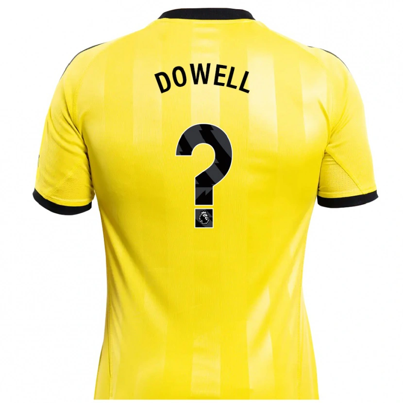 Danxen Donna Roman Dowell #0 Maglia Gara Portiere Giallo Nero 2025/26 Maglietta