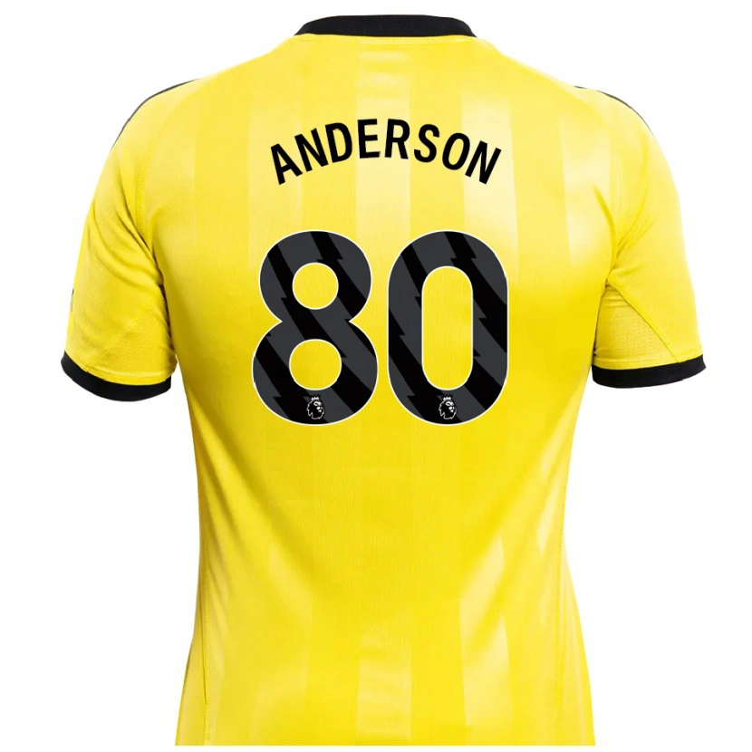 Danxen Donna Will Anderson #80 Maglia Gara Portiere Giallo Nero 2025/26 Maglietta