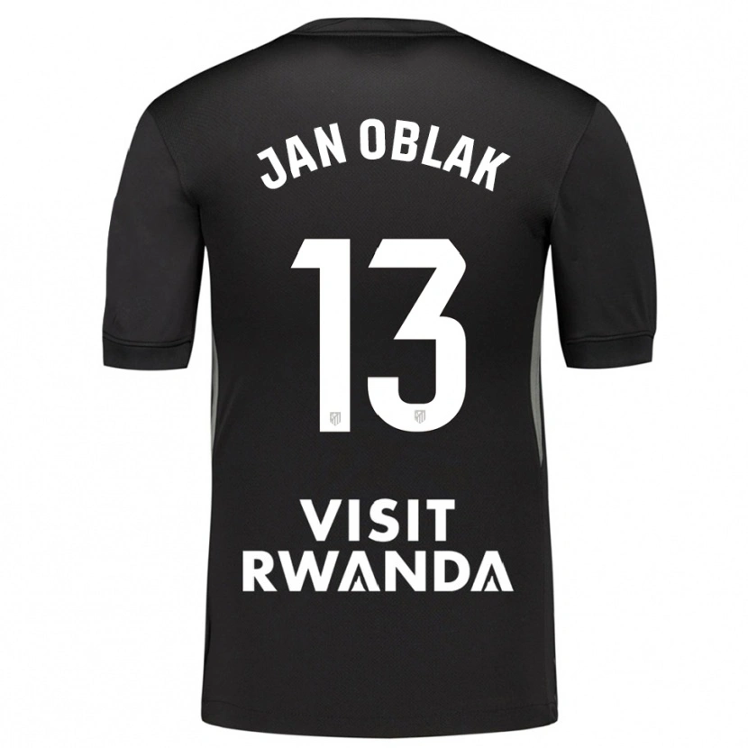Danxen Donna Jan Oblak #13 Maglia Gara Portiere Nero Bianco 2025/26 Maglietta