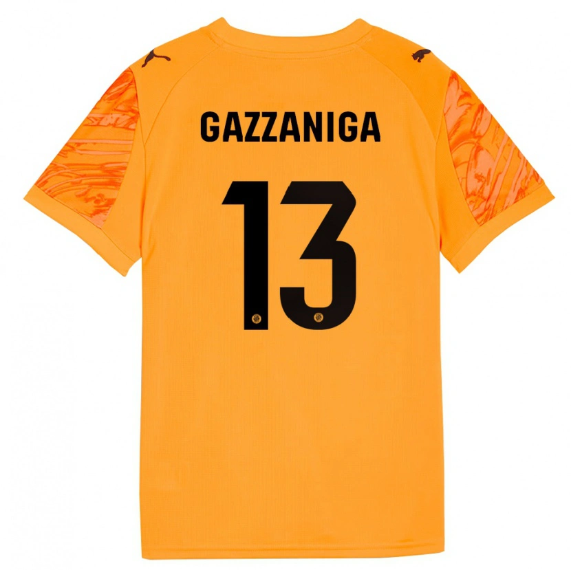 Danxen Donna Paulo Gazzaniga #13 Maglia Gara Portiere Arancione Nero 2025/26 Maglietta