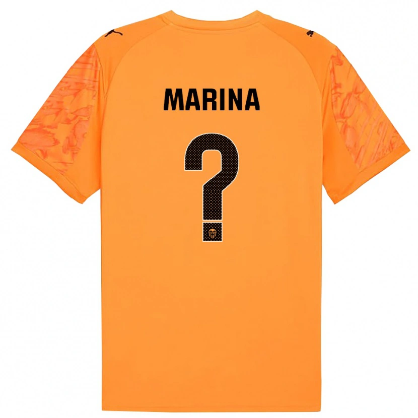 Danxen Donna Marina Llacer Muñoz #0 Maglia Gara Portiere Arancione Nero 2025/26 Maglietta