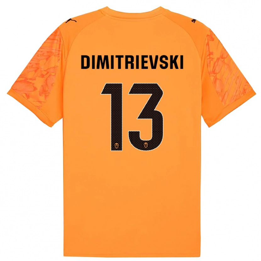 Danxen Donna Stole Dimitrievski #13 Maglia Gara Portiere Arancione Nero 2025/26 Maglietta