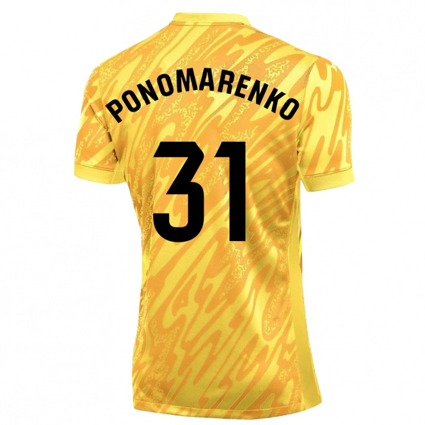 Danxen Donna Borys Ponomarenko #31 Maglia Gara Portiere Giallo Nero 2025/26 Maglietta