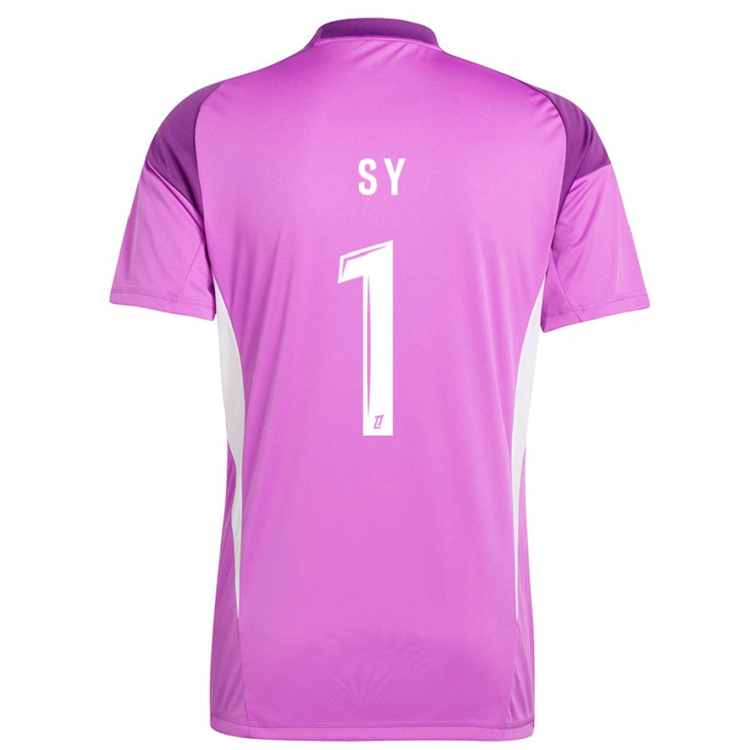 Danxen Donna Seydou Sy #1 Maglia Gara Portiere Lilla Bianco 2025/26 Maglietta