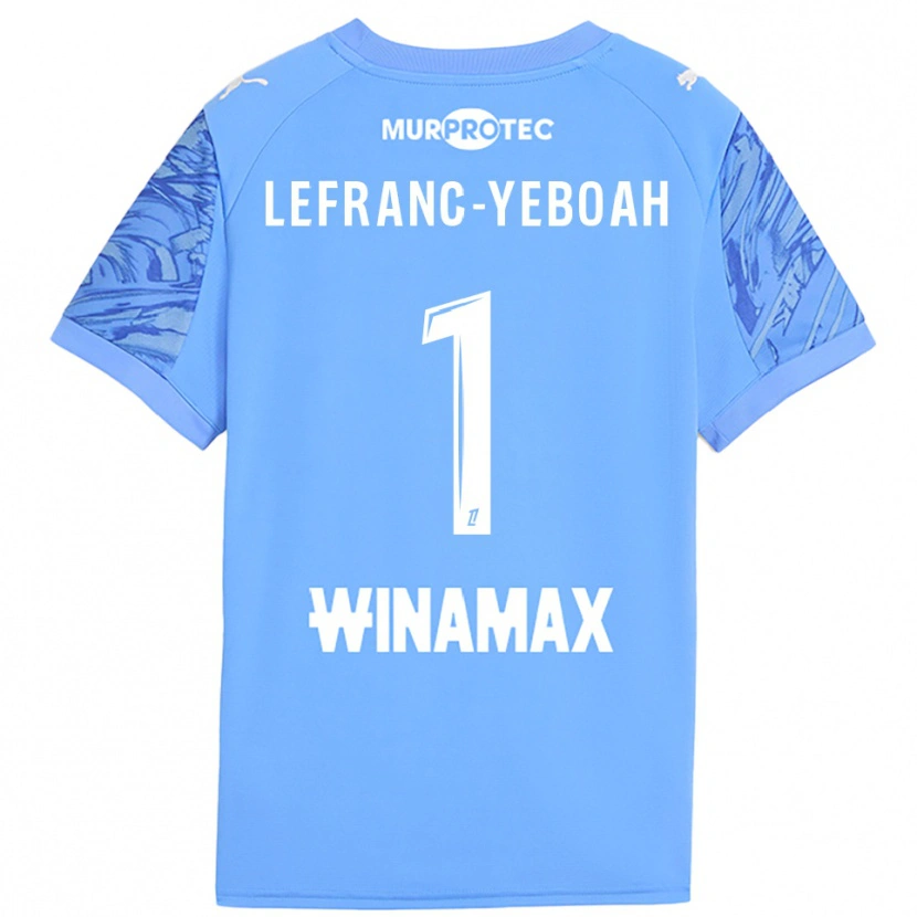 Danxen Donna Daïvy Lefranc-Yeboah #1 Maglia Gara Portiere Azzurro Bianco 2025/26 Maglietta