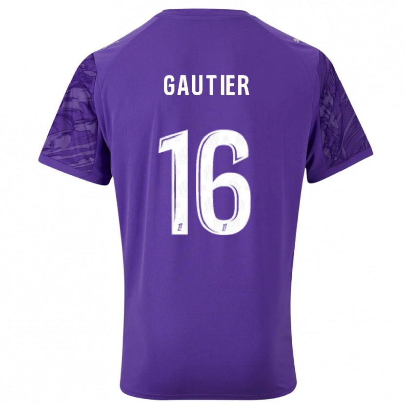 Danxen Donna Elisa Gautier #16 Maglia Gara Portiere Viola Bianco 2025/26 Maglietta