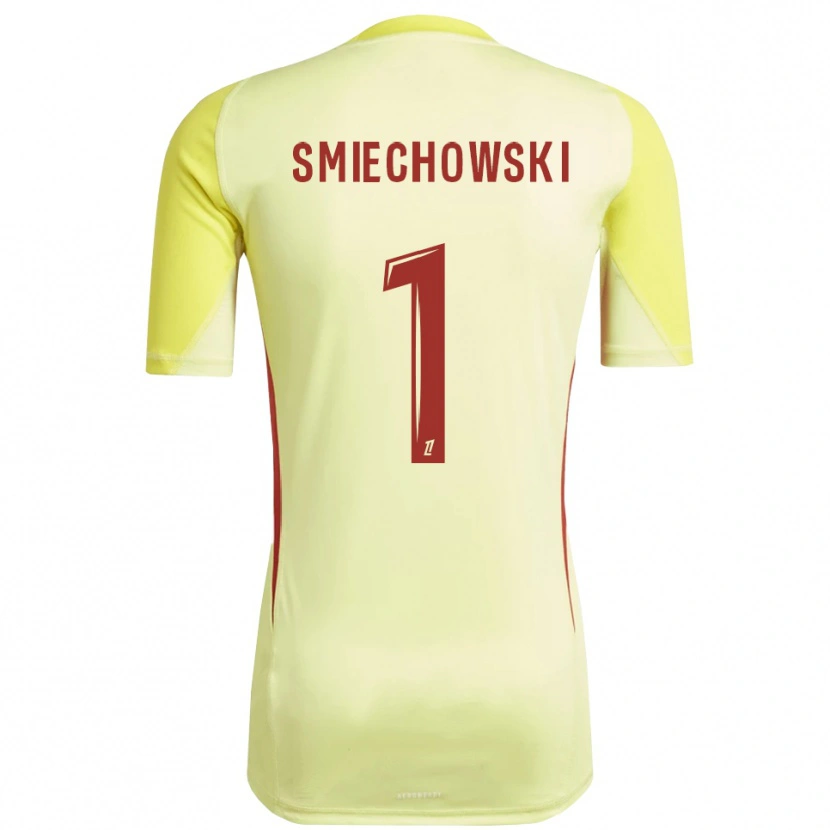Danxen Donna Artur Smiechowski #1 Maglia Gara Portiere Giallo Chiaro Rosso 2025/26 Maglietta