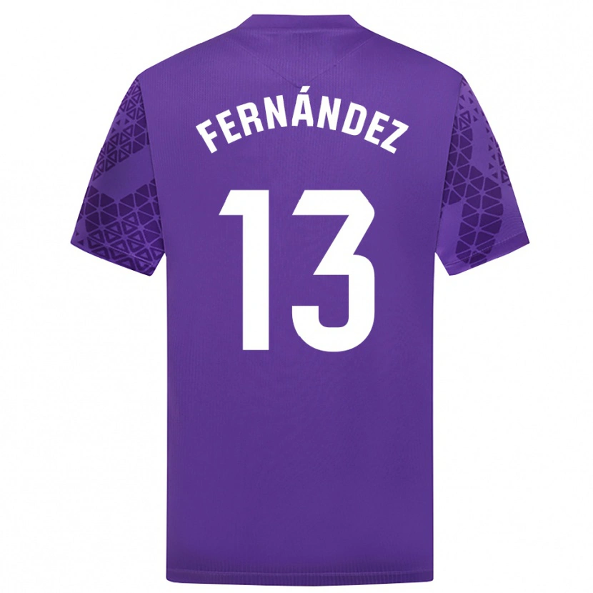 Danxen Donna Andrés Fernández #13 Maglia Gara Portiere Viola Bianco 2025/26 Maglietta
