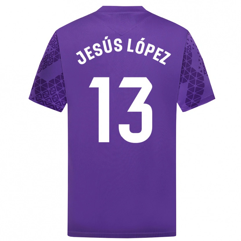 Danxen Donna Jesús López #13 Maglia Gara Portiere Viola Bianco 2025/26 Maglietta