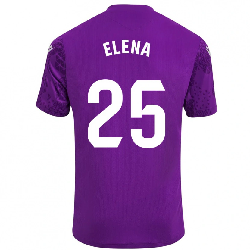 Danxen Donna Elena Gómez Labrador #25 Maglia Gara Portiere Viola Scuro Bianco 2025/26 Maglietta