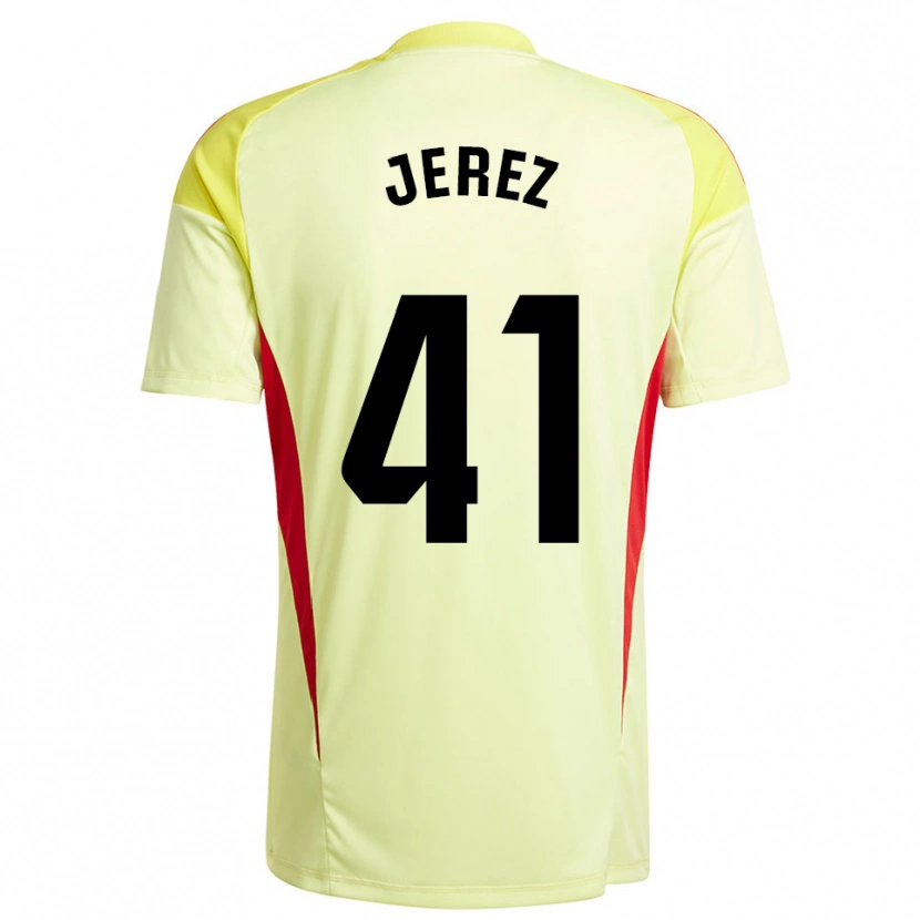 Danxen Donna Adrián Jerez #41 Maglia Gara Portiere Giallo Chiaro Nero 2025/26 Maglietta