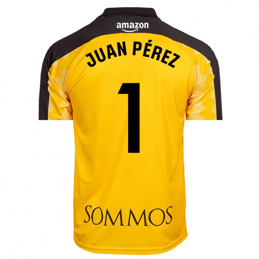 Danxen Donna Juan Pérez #1 Maglia Gara Portiere Giallo Nero 2025/26 Maglietta