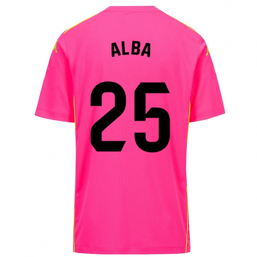 Danxen Donna Alba Acebes Rodríguez #25 Maglia Gara Portiere Rosa Profondo Nero 2025/26 Maglietta