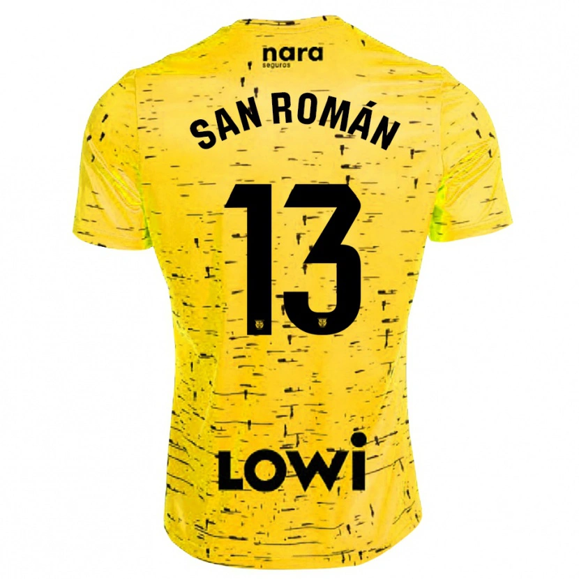 Danxen Donna Miguel San Román #13 Maglia Gara Portiere Giallo Nero 2025/26 Maglietta