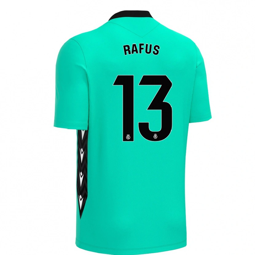 Danxen Donna Arnau Rafús #13 Maglia Gara Portiere Aqua Nero 2025/26 Maglietta