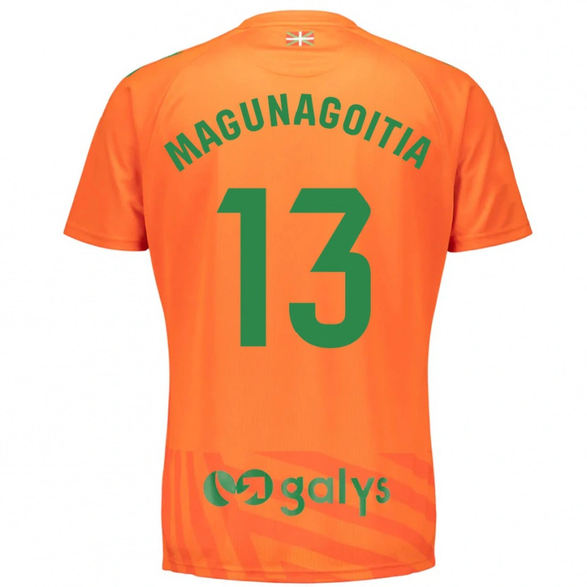 Danxen Donna Jonmi Magunagoitia #13 Maglia Gara Portiere Arancione Verde 2025/26 Maglietta