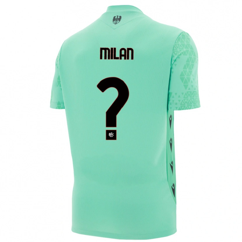 Danxen Donna Riccardo Milan #0 Maglia Gara Portiere Blu Menta Nero 2025/26 Maglietta