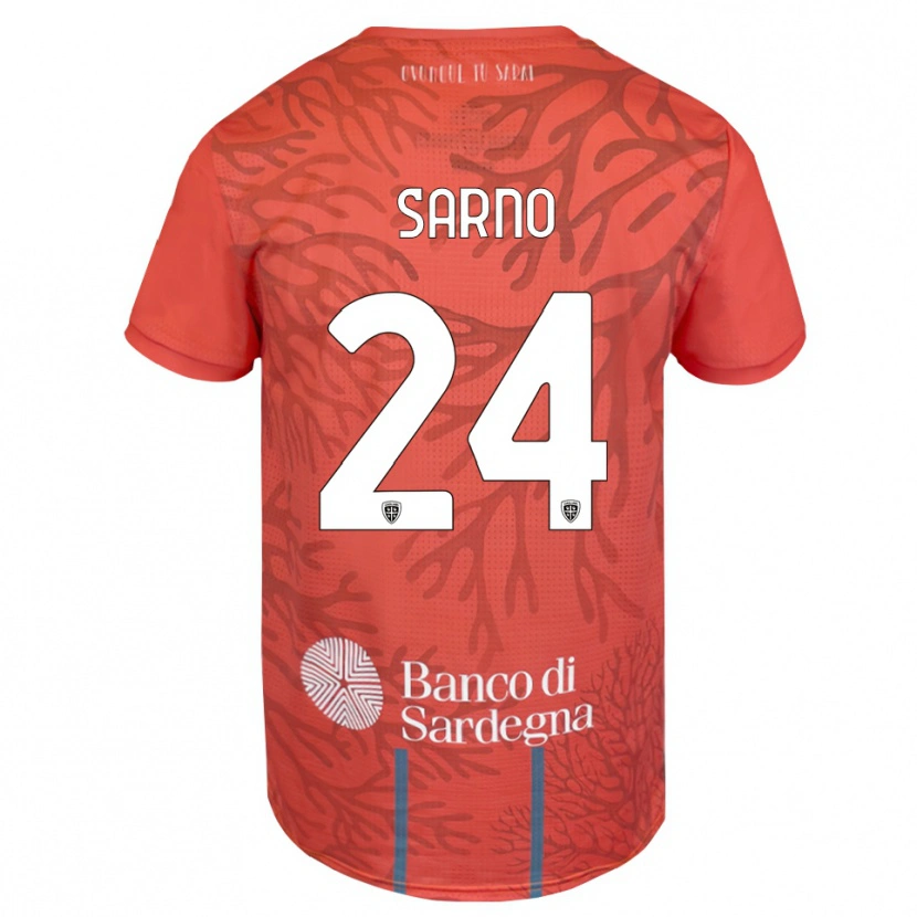 Danxen Donna Vincenzo Sarno #24 Maglia Gara Portiere Arancione Rosso Bianco 2025/26 Maglietta
