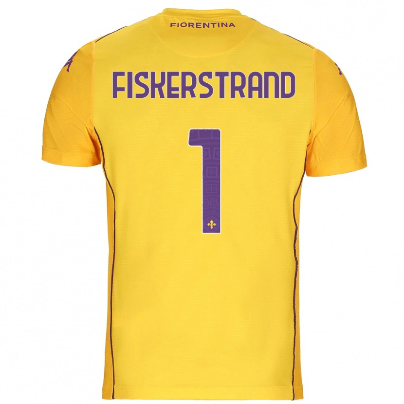 Danxen Donna Cecilie Fiskerstrand #1 Maglia Gara Portiere Arancione Giallo Viola 2025/26 Maglietta