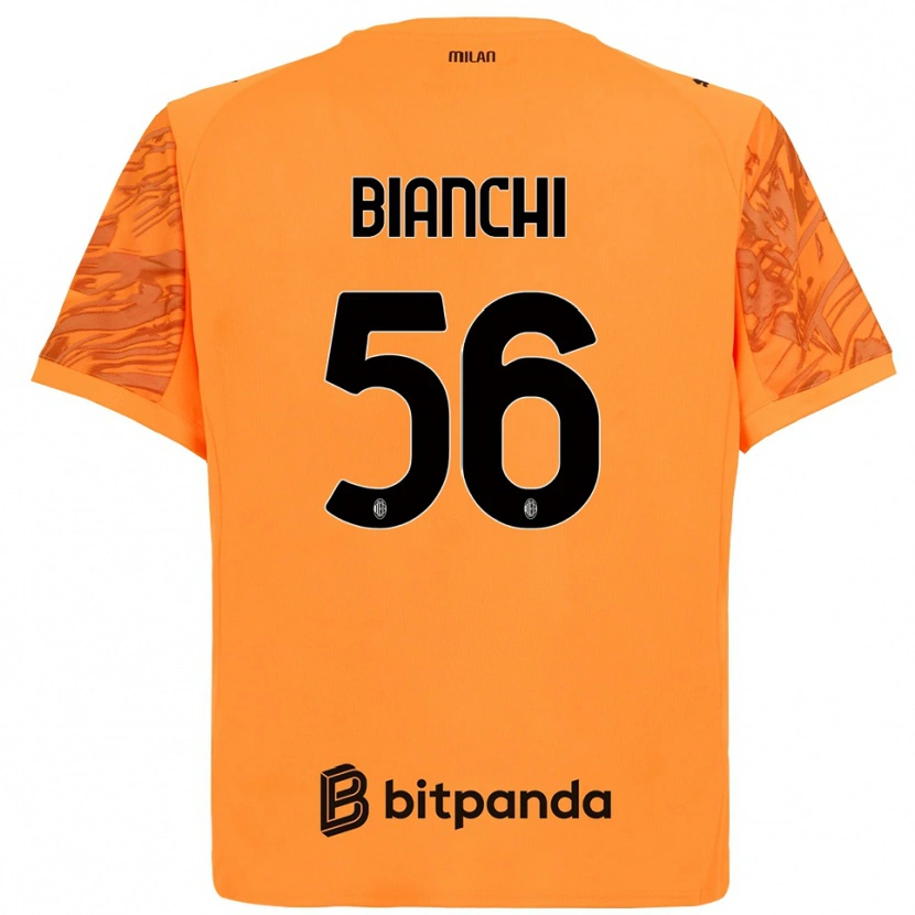Danxen Donna Alessandro Bianchi #56 Maglia Gara Portiere Arancione Giallo Nero 2025/26 Maglietta