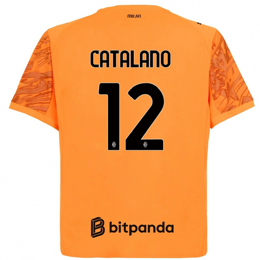 Danxen Donna Alessio Catalano #12 Maglia Gara Portiere Arancione Giallo Nero 2025/26 Maglietta