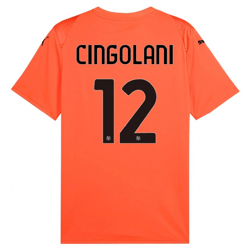 Danxen Donna Matteo Cingolani #12 Maglia Gara Portiere Arancione Nero 2025/26 Maglietta