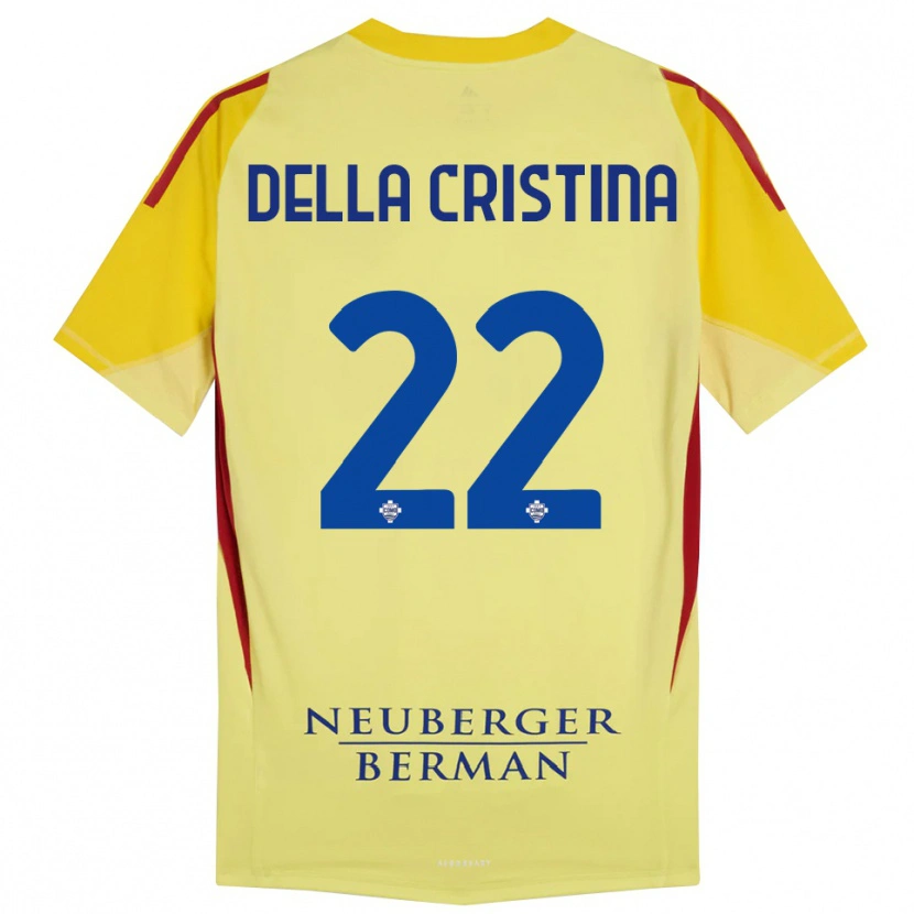 Danxen Donna Stefano Della Cristina #22 Maglia Gara Portiere Giallo Chiaro Nero 2025/26 Maglietta