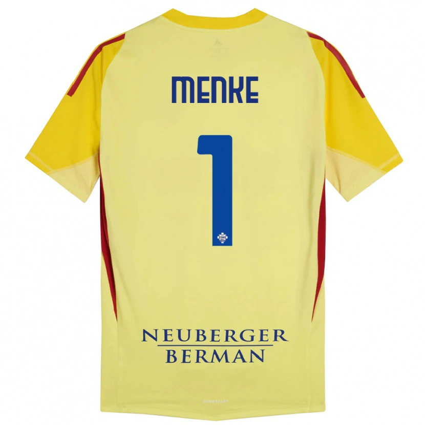 Danxen Donna Henrique Menke #1 Maglia Gara Portiere Giallo Chiaro Nero 2025/26 Maglietta