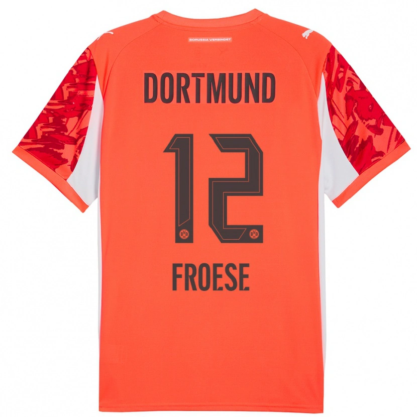 Danxen Donna Julien Froese #12 Maglia Gara Portiere Rosso Arancione 2025/26 Maglietta