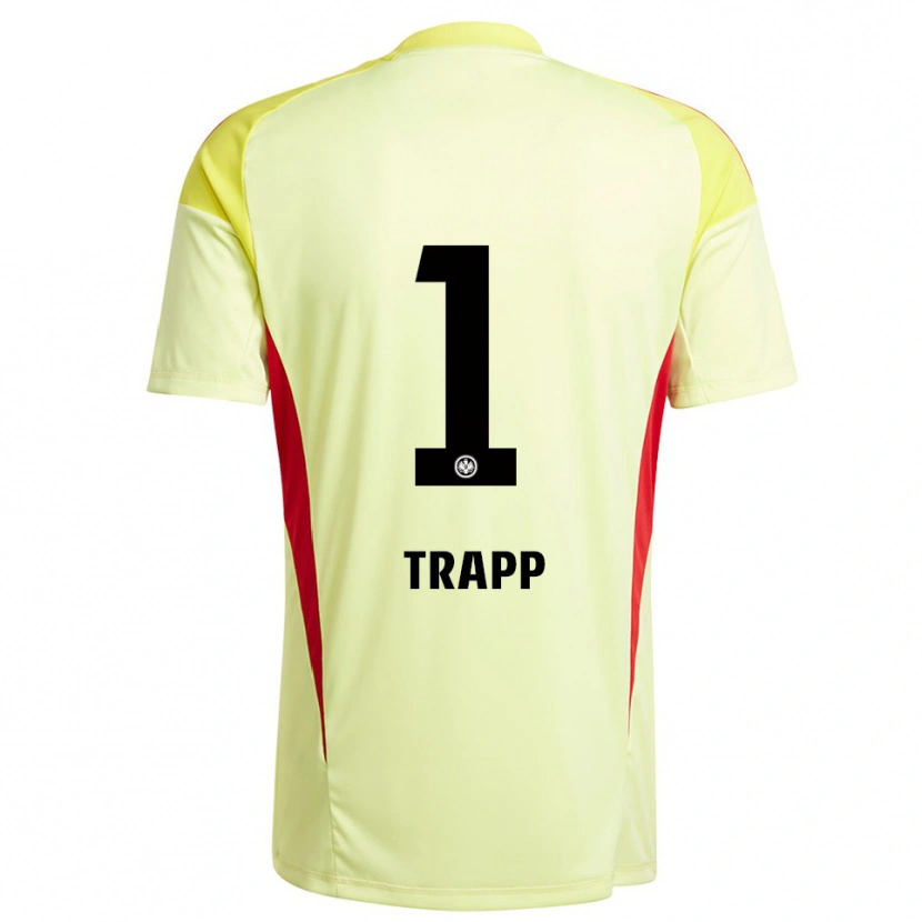 Danxen Donna Kevin Trapp #1 Maglia Gara Portiere Giallo Chiaro Nero 2025/26 Maglietta