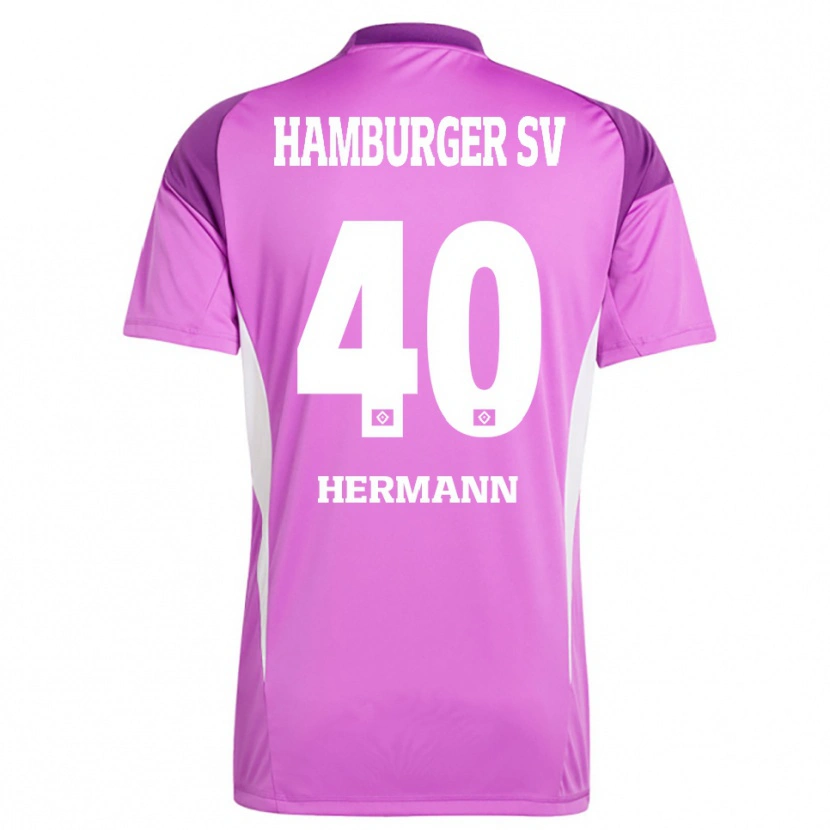 Danxen Donna Hannes Hermann #40 Maglia Gara Portiere Lilla Bianco Viola 2025/26 Maglietta