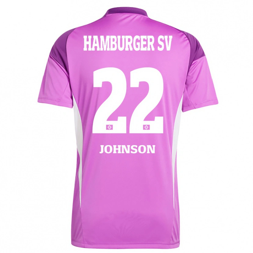 Danxen Donna Emmanuel Johnson #22 Maglia Gara Portiere Lilla Bianco Viola 2025/26 Maglietta