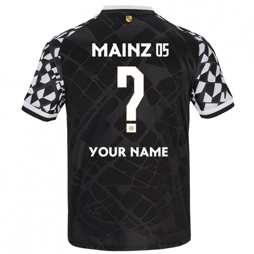 Danxen Donna 1. FSV Mainz 05 Maglia Gara Portiere Nero Bianco 2025/26 Maglietta
