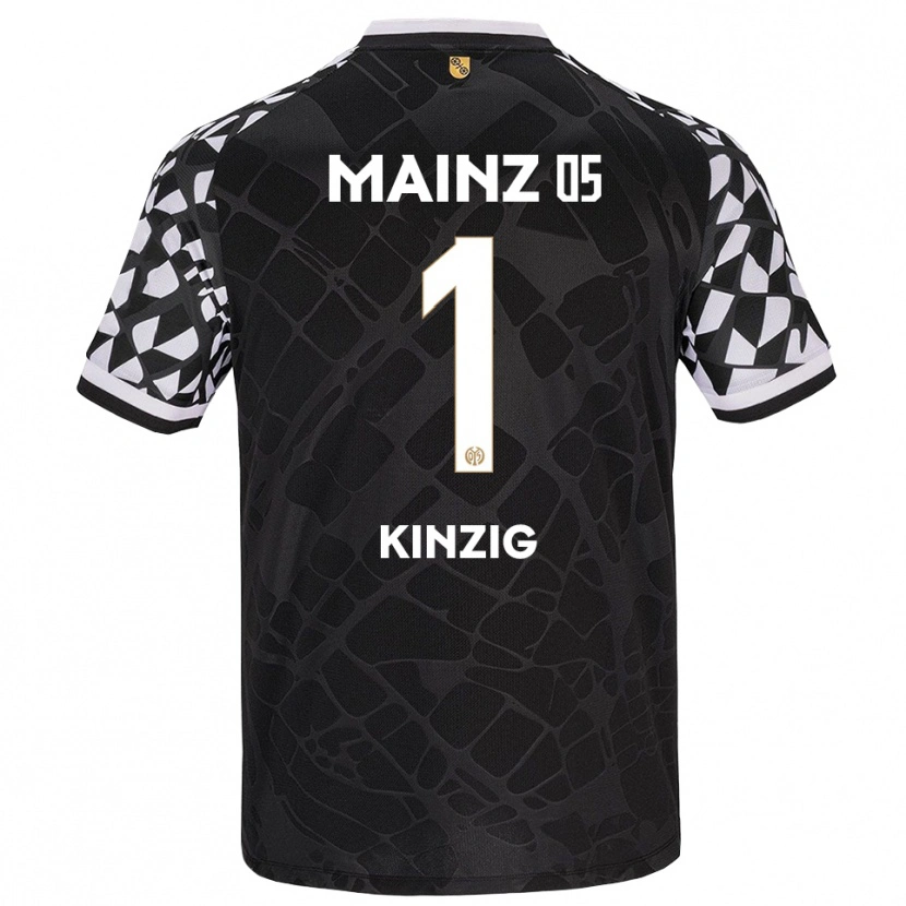 Danxen Donna Maximilian Kinzig #1 Maglia Gara Portiere Nero Bianco 2025/26 Maglietta