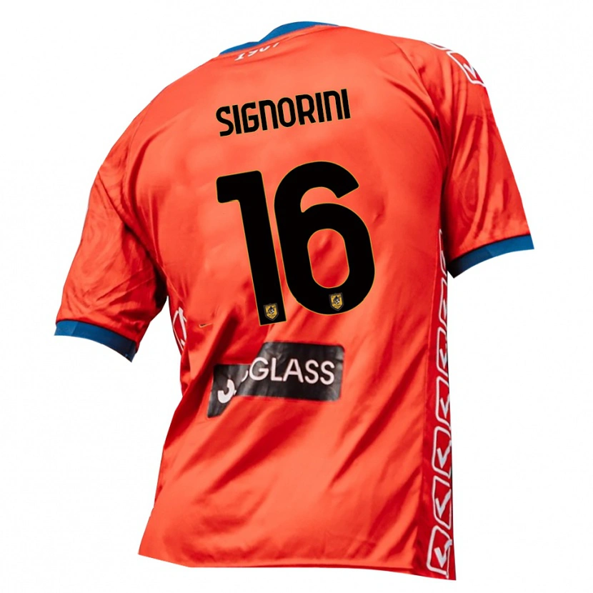 Danxen Donna Alessandro Signorini #16 Maglia Gara Portiere Arancio Rosso 2025/26 Maglietta
