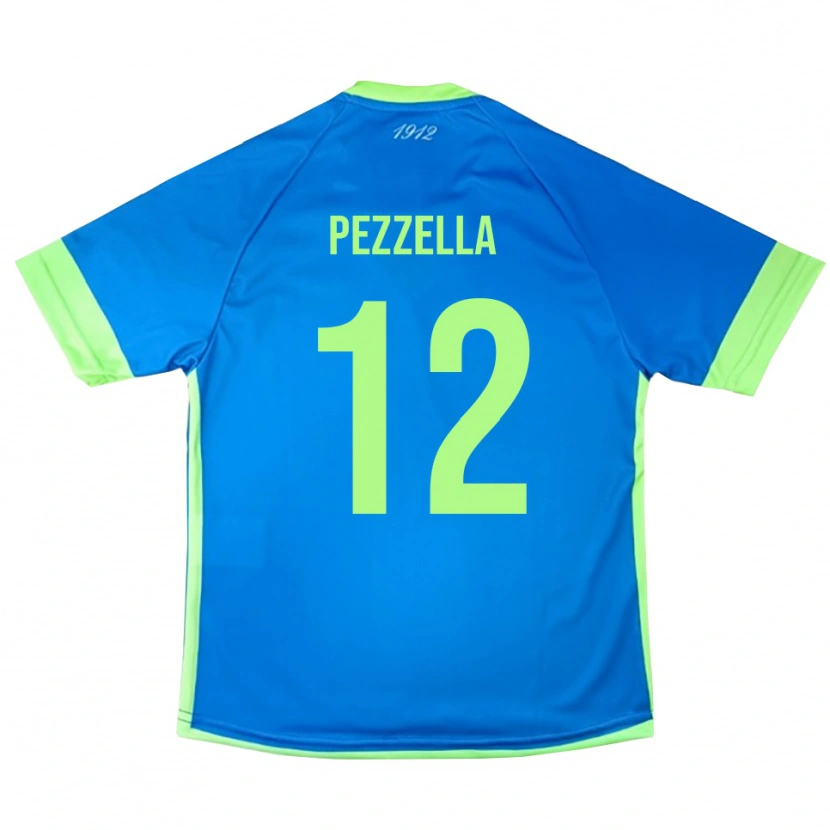 Danxen Donna Giuseppe Pezzella #12 Maglia Gara Portiere Verde Blu Giallo 2025/26 Maglietta