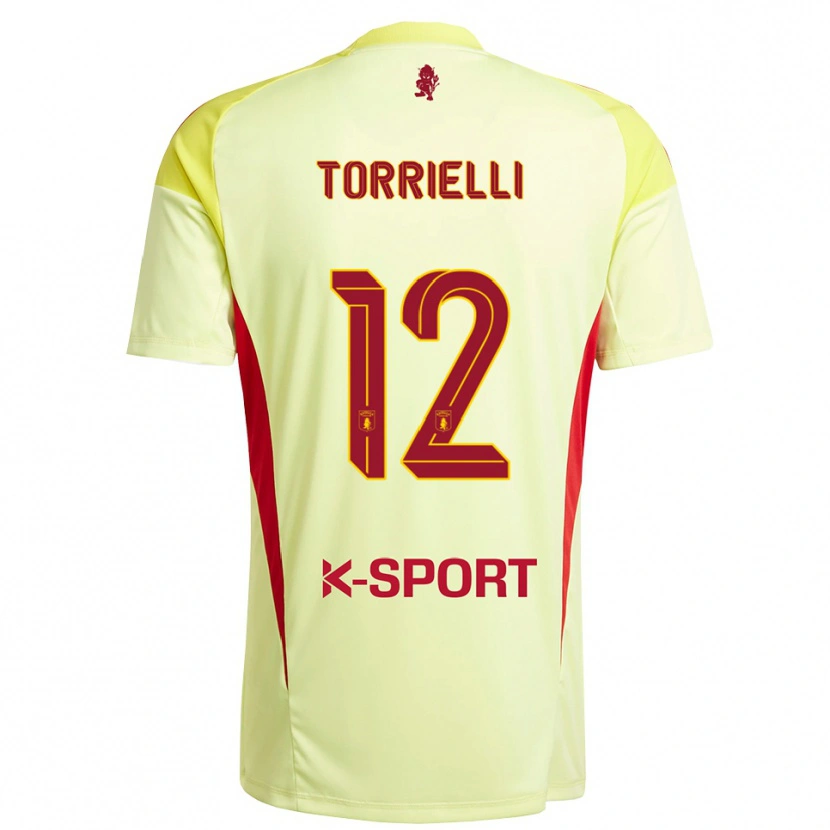 Danxen Donna Edoardo Torrielli #12 Maglia Gara Portiere Giallo Chiaro Rosso 2025/26 Maglietta