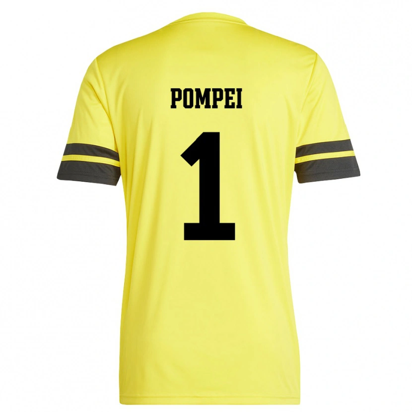 Danxen Donna Thomas Pompei #1 Maglia Gara Portiere Giallo Nero 2025/26 Maglietta