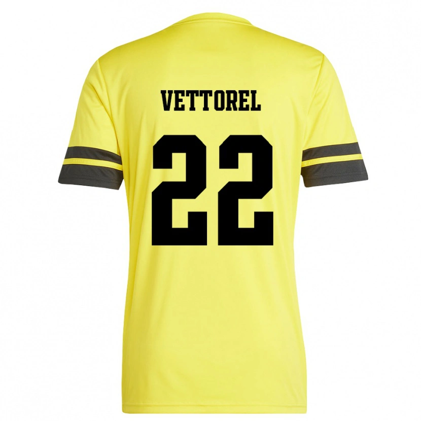 Danxen Donna Thomas Vettorel #22 Maglia Gara Portiere Giallo Nero 2025/26 Maglietta