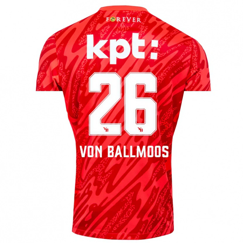 Danxen Donna David von Ballmoos #26 Maglia Gara Portiere Bianco Rosso 2025/26 Maglietta