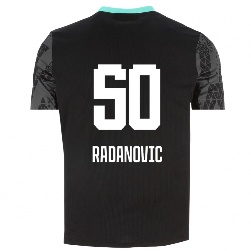 Danxen Donna Savo Radanovic #50 Maglia Gara Portiere Grigio Scuro Nero 2025/26 Maglietta