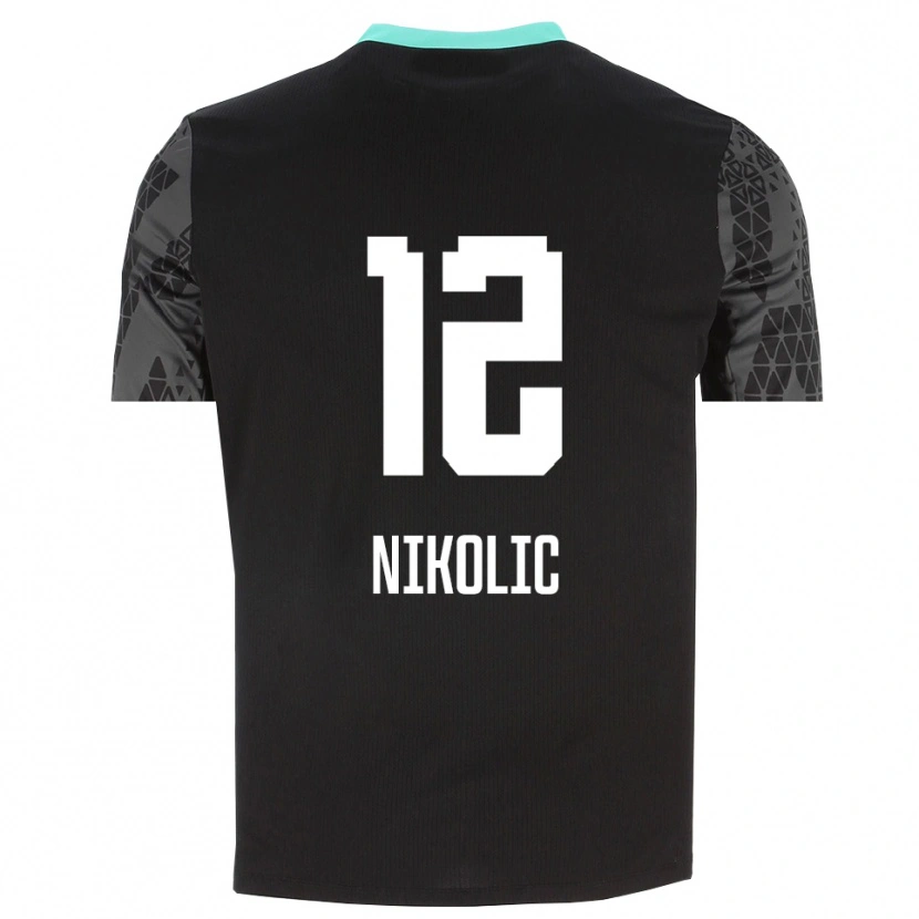 Danxen Donna Uros Nikolic #12 Maglia Gara Portiere Grigio Scuro Nero 2025/26 Maglietta